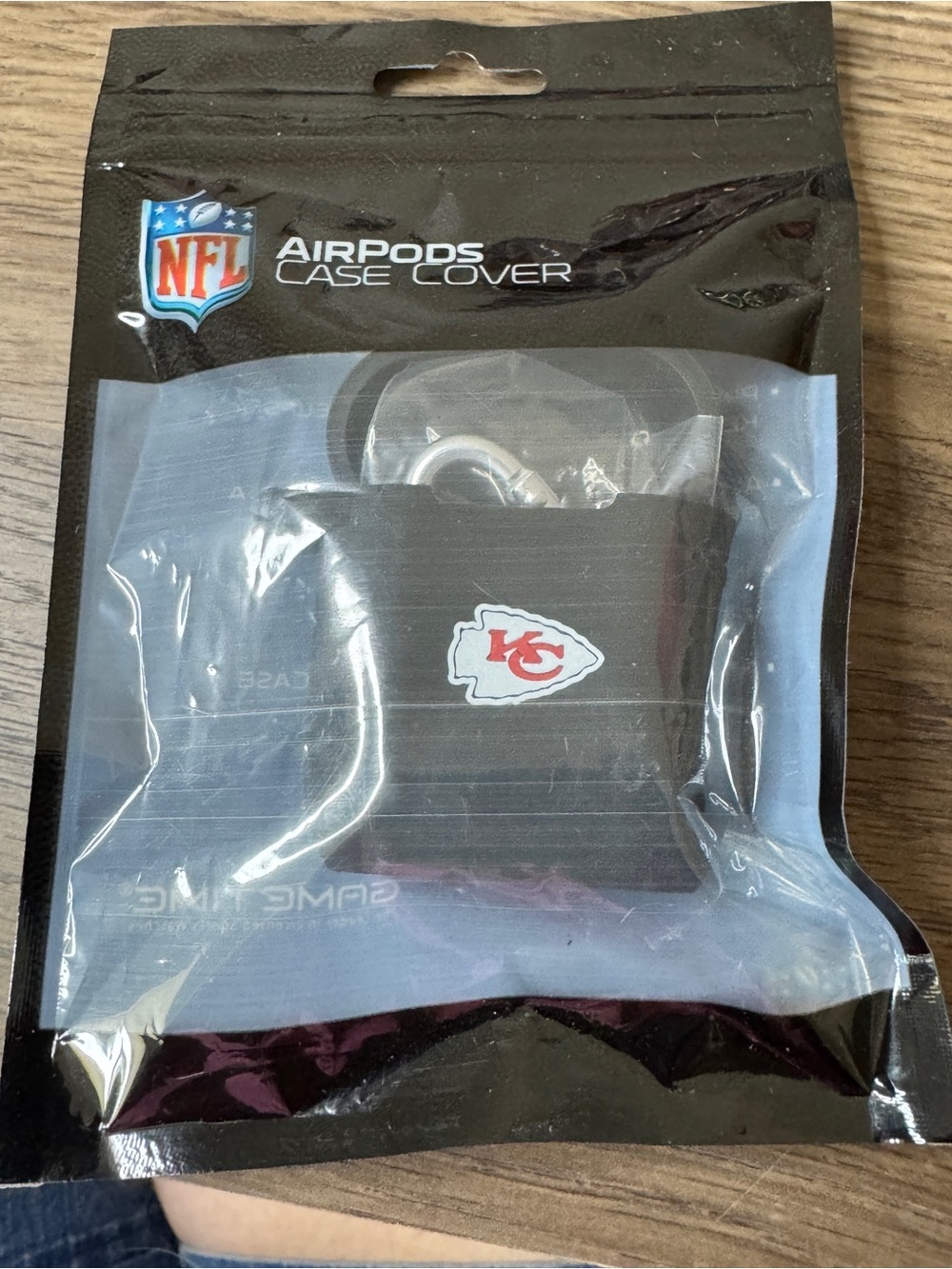NFL Black and Red Kansas City Chiefs AirPods Case Accessory